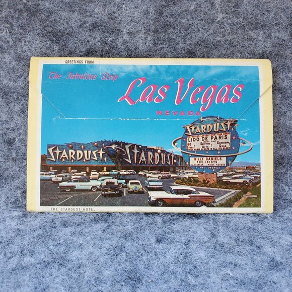 VTG Las Vegas Postcard Booklet The Fabulous Strip 1950s MCM Souvenir Not Posted - Picture 2 of 6